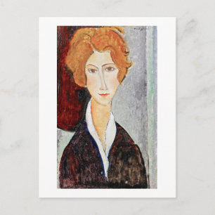 Porträtt i Woman, Modigliani Vykort