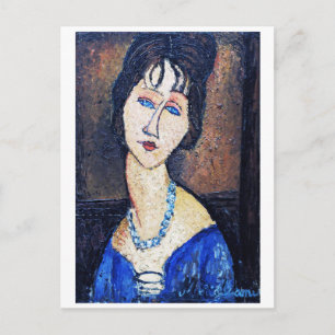 Porträtt i Woman, Modigliani Vykort