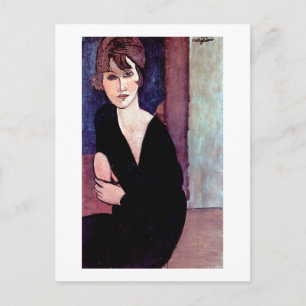 Porträtt i Woman, Modigliani Vykort