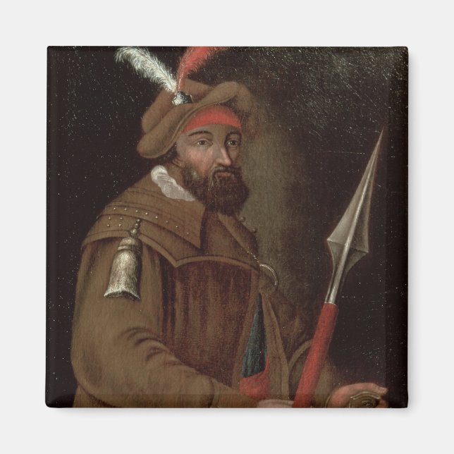 Porträtt i Yermak Timofeyevich , 1700-50 Magnet (Framsidan)