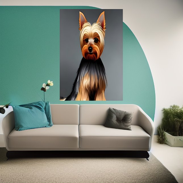 Porträtt i Yorkshire Terrier | AI Art Poster (Skapare uppladdad)