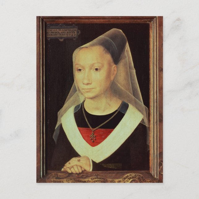 Porträtt i Young Woman, 1480 Vykort (Framsida)