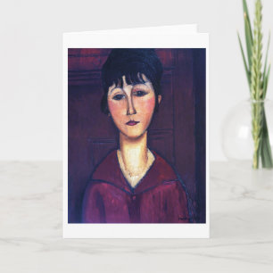 Porträtt i Young Woman, Modigliani Kort