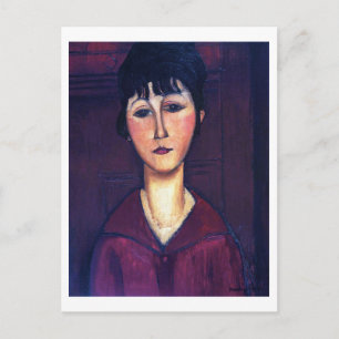 Porträtt i Young Woman, Modigliani Vykort