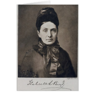 Porträtt Isabella Bird Bishop Hälsningskort