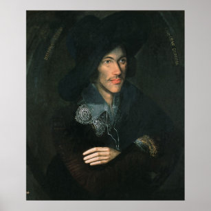 Porträtt, John Donne, 1595 Poster