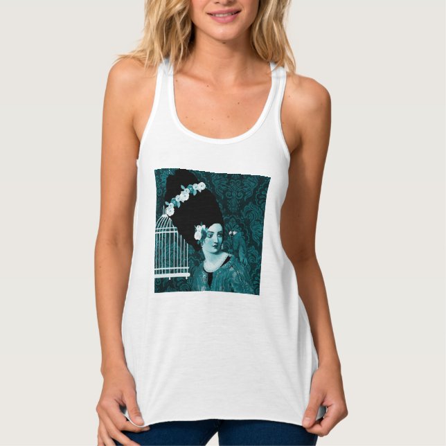 porträtt konst linne med racerback  (Framsida)