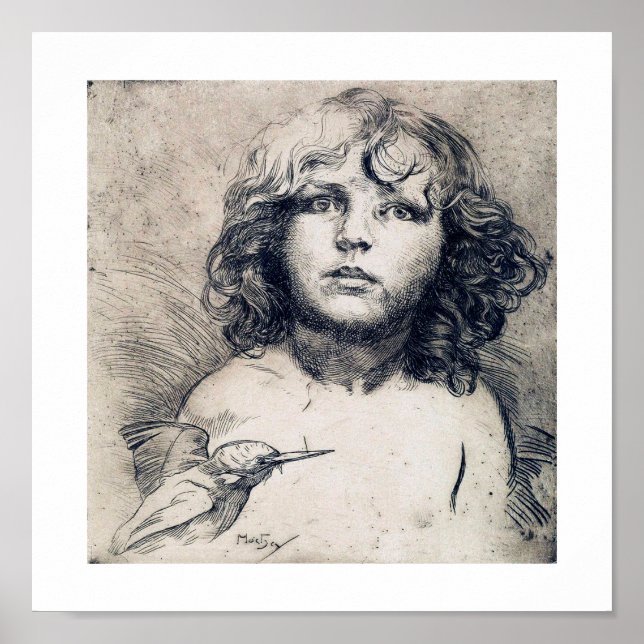 Porträtt (koppartryck), Alphonse Mucha Poster (Framsidan)