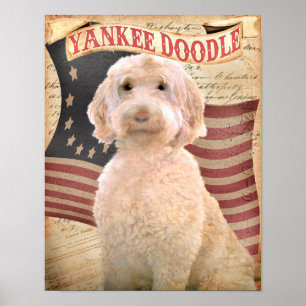 Porträtt Labradoodle för husdjur för Poster