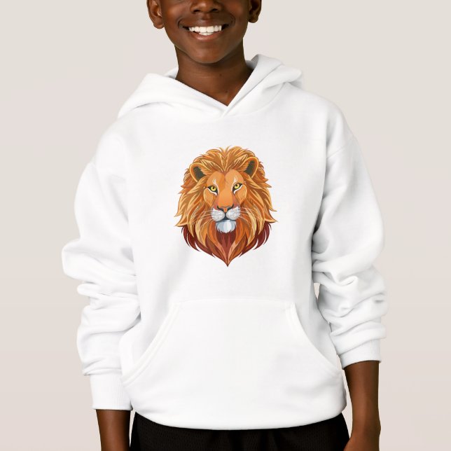 Porträtt lejonhuvud framifrån t shirt (Framsida)