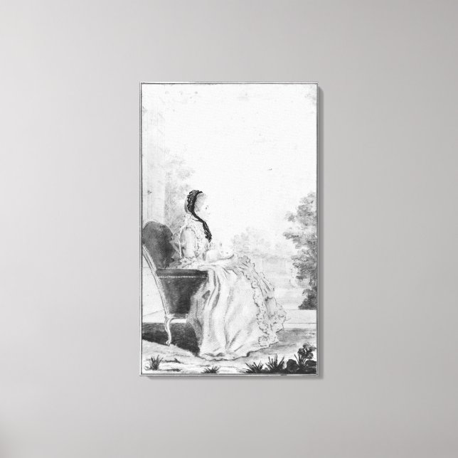 Porträtt, Madame du Deffand, 1760 Canvastryck (Framsida)