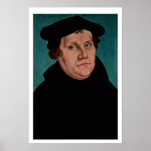 Porträtt, Martin Luther, 1529 Poster