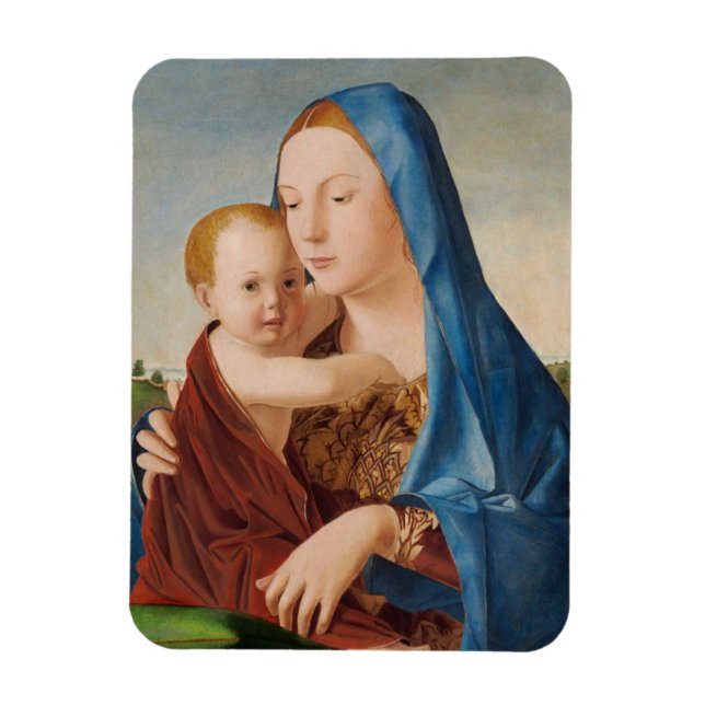 Porträtt Mary och Baby Jesus Magnet (Vertikal)