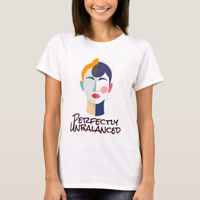 Porträtt med dubbla tonlägen Abstrakt T Shirt (Framsida)