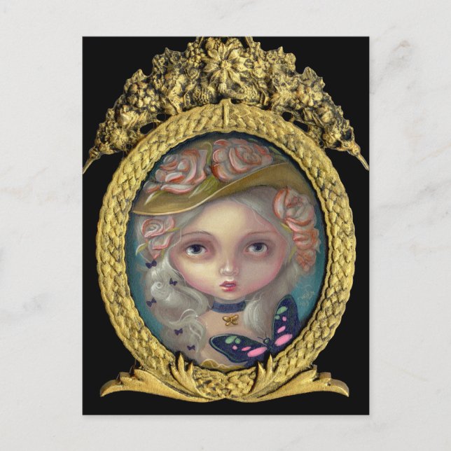 "Porträtt med ett flyttat hett-vykort" Vykort (Framsida)