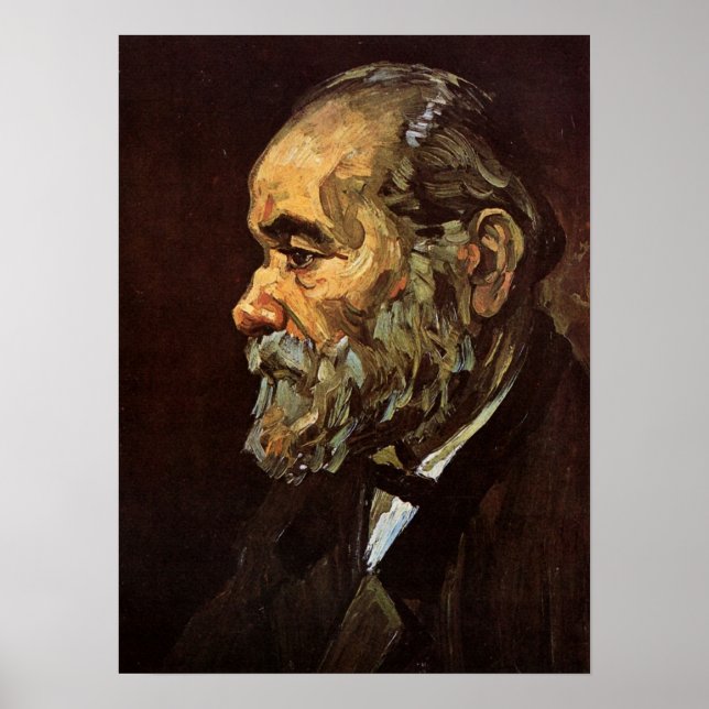 Porträtt med gammal man med Beard av Vincent van G Poster (Framsidan)