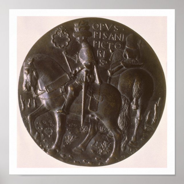 Porträtt medalj, omvänd skildring av Gianfrancesco Poster (Framsidan)