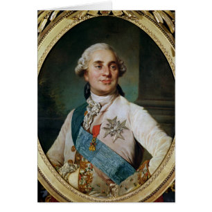 Porträtt Medallion av Louis XVI 1775 Hälsningskort