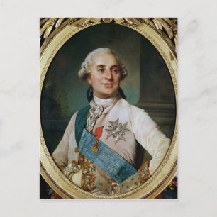 Porträtt Medallion av Louis XVI 1775 Vykort