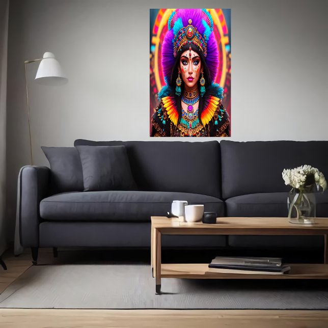 Porträtt: Mictēcacihuātl a Aztec Goddess | AI Art Poster (Skapare uppladdad)