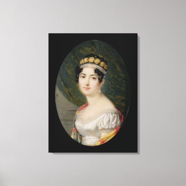 Porträtt Miniature of the Empress Josephine (1763- Canvastryck (Framsida)