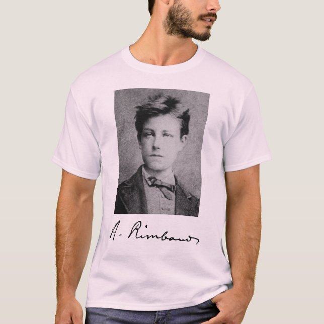 Porträtt och Namnteckning av Arthur Rimbaud T Shirt (Framsida)