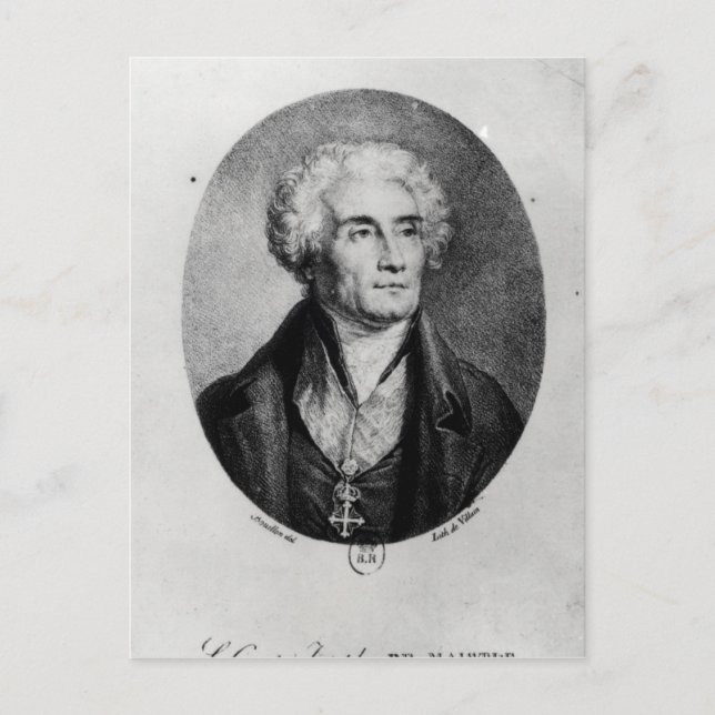 Porträtt of Count Joseph de Maistre Vykort (Framsida)