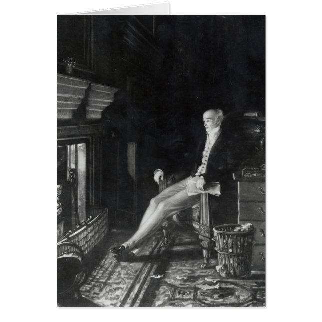 Porträtt of Earl Grått Hälsningskort (Framsidan)