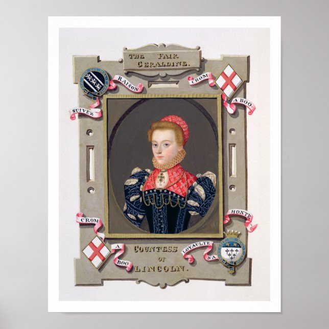 Porträtt of Elizabeth Fitzgerald (c.1528-89) Count Poster (Framsidan)