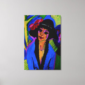 "Porträtt of Gerda" mästerverk c1914 Canvastryck