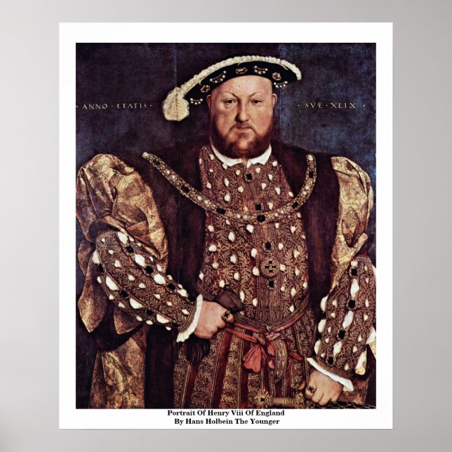 Porträtt of Henry Viii of England Poster (Framsidan)