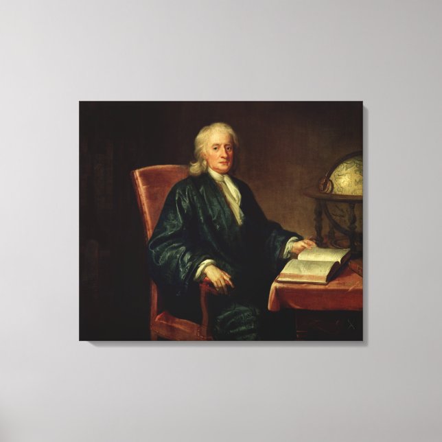 Porträtt of Isaac Newton , c.1726 Canvastryck (Framsida)