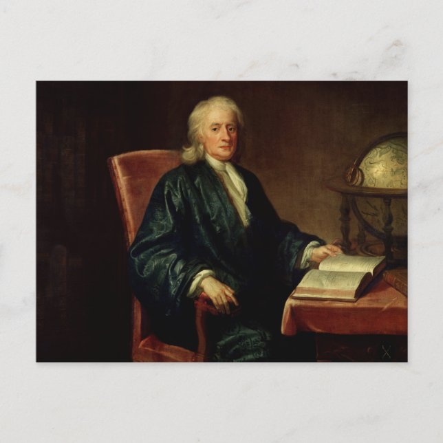 Porträtt of Isaac Newton , c.1726 Vykort (Framsida)