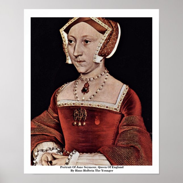 Porträtt of Jane Seymour, Englands drottning Poster (Framsidan)