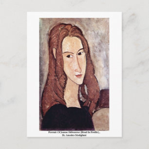 Porträtt of Jeanne Hébuterne [Head in Profile], Vykort