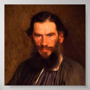 Porträtt of Leo Tolstoy (av Ivan Kramskoi, 1873) Poster
