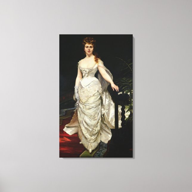 Porträtt of Mademoiselle X, 1873 Canvastryck (Framsida)