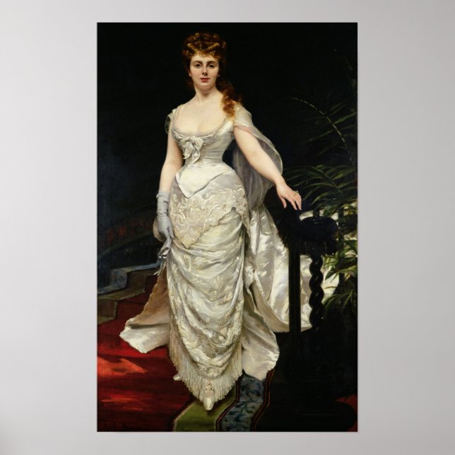 Porträtt of Mademoiselle X, 1873 Poster (Framsidan)