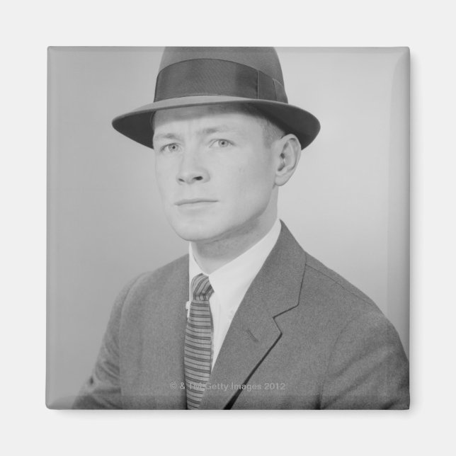 Porträtt of Man Magnet (Framsidan)