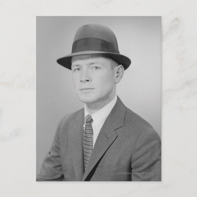 Porträtt of Man Vykort (Framsida)