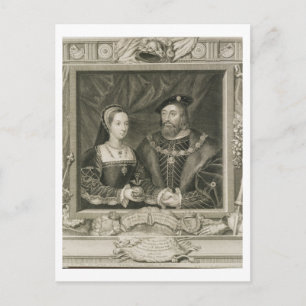 Porträtt of Mary (1496-1533) Queen of Frankrike, o Vykort