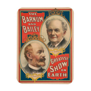 Porträtt of P.T. Barnum and J.A. Bailey Magnet