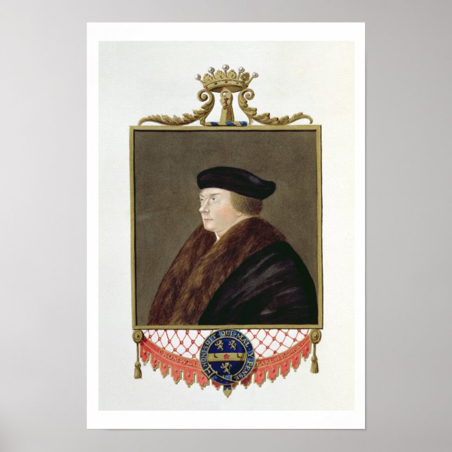 Porträtt of Thomas Cromwell (c.1485-1540) Ist Earl Poster (Framsidan)