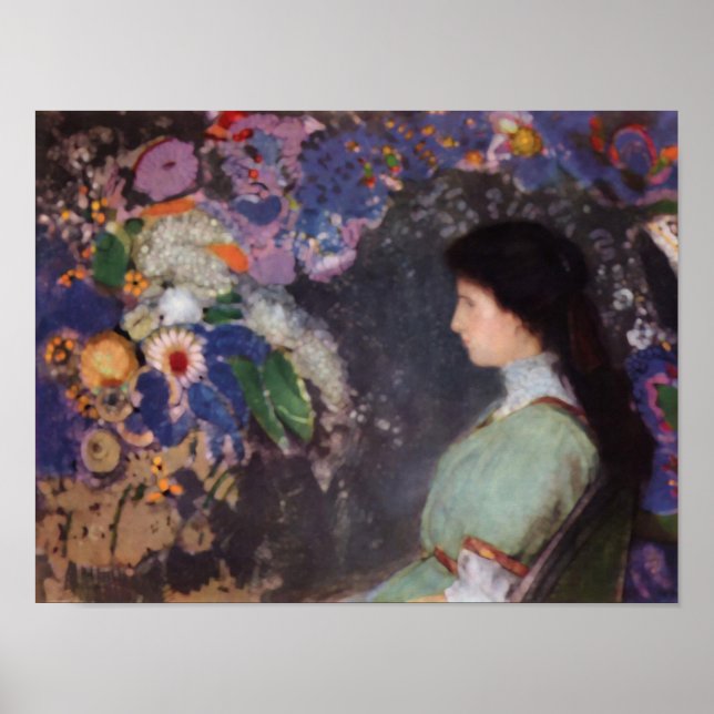 Porträtt of Violette Heymann, 1910 Poster (Framsidan)