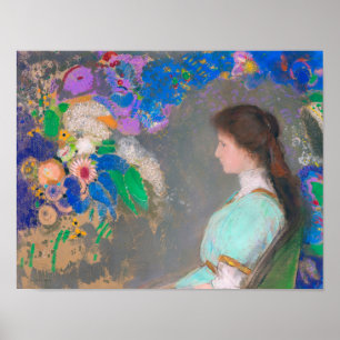 Porträtt of Violette Heymann, Redon Poster