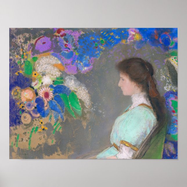 Porträtt of Violette Heymann, Redon Poster (Framsidan)