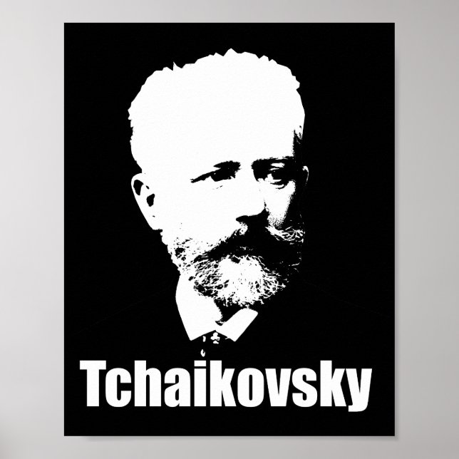 Porträtt om den underbara ryska kompositören Tchai Poster (Framsidan)