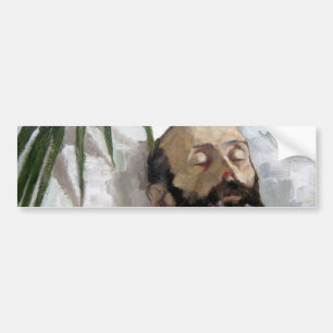 Porträtt om en död man (dödlighet och död) (Art. Bildekal