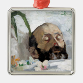 Porträtt om en död man (dödlighet och död) (Art. Julgransprydnad Metall