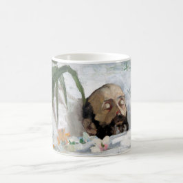 Porträtt om en död man (dödlighet och död) (Art. Kaffemugg